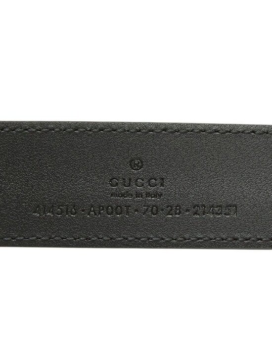Gucci GG Marmont Emblem Wide Buckle Belt Black Leather main image 5